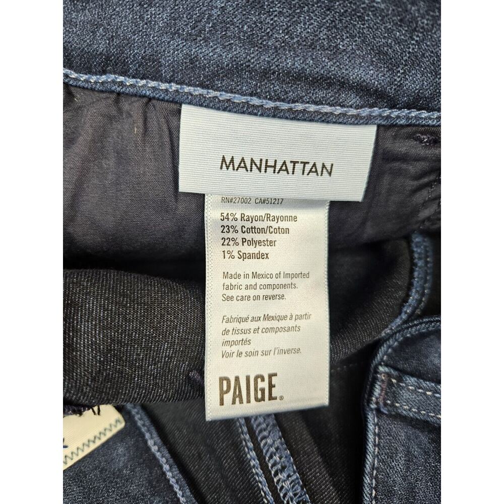 PAIGE Dark Wash HONOLULU High Rise Boot Cut BLACK LABEL Blue Jeans 28x30 *EUC - Picture 3 of 16